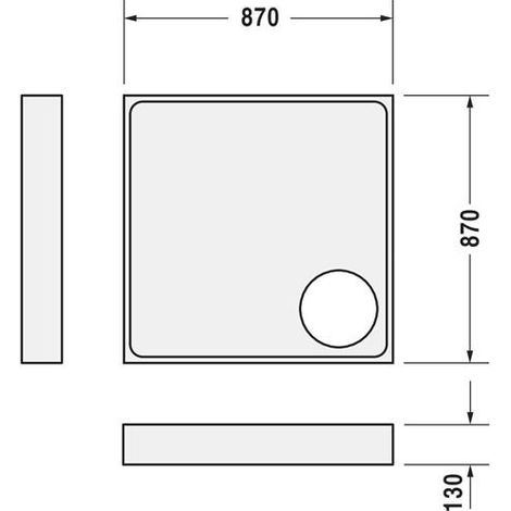 Support de baignoire Duravit pour 720115 900x900mm