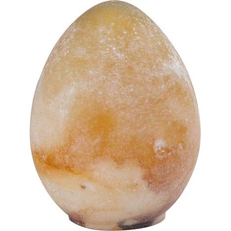 Œuf décoratif verre jaune 9x12cm (1/3)