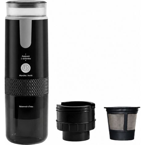 Machine à café portable électrique sans fil pour expresso et café américain noir et argent 900 g 1988 900 g – Livraison gratuite