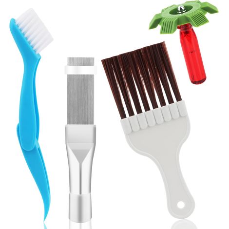 Lot de 4 Peigne d'Aileon de Condensateu de Climatiseu,Peigne de Climatiseu,Peigne à Ailettes,Bosse Nettoyage Condenseu Climatiseu,pou Nettoyage Sepentins,Ailettes,Condenseus,Climatiseus (1/5)