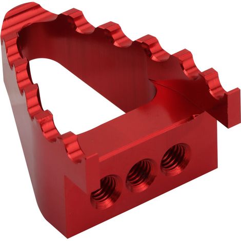 Pédale de frein élargie rivetée CNC, rouge, compatible avec les pièces de modification antidérapantes et résistantes à l'usure des motos tout-terrain Zuma/Yaxiang/Beihai Guizun/Bosuer. (1/5)