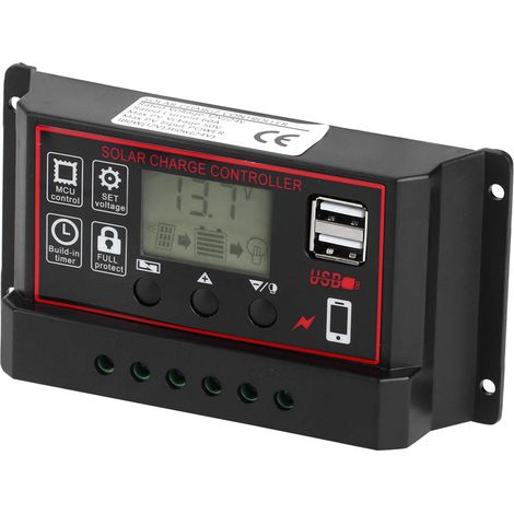 12V/24V Solar-Photovoltaik-Zähler mit intelligentem Digitaldisplay und USB-Anschluss (5V/60A) (1/5)