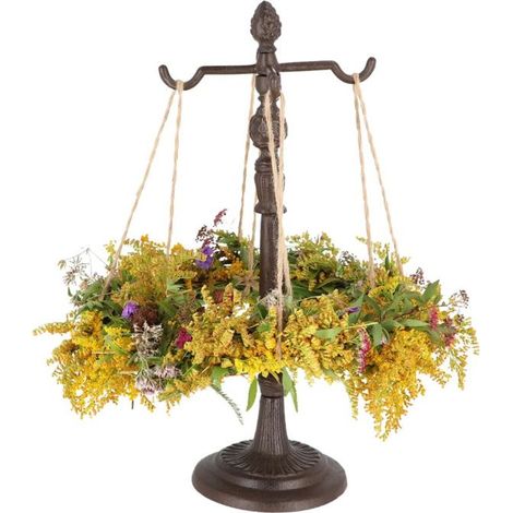 Porte Couronne de Table - Fonte Marron - 23 x 23 x H 54,5 cm - Livraison gratuite (1/2)
