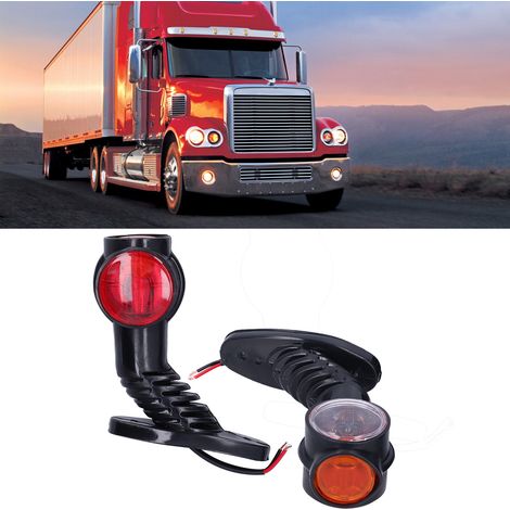 Feu arrière tricolore rétro 24 V, style ampoule rétro, adapté aux camions, remorques, fourgonnettes et voitures (MK-176) (1/5)