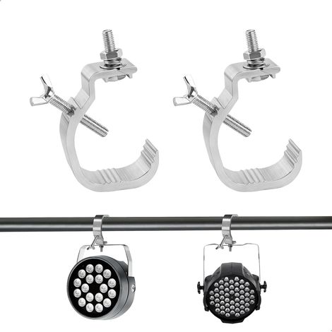 Pince 2 Pièces, Supports de Fixation pour éclairage de Scène, Accessoires D'éclairage 25 mm de Large pour Projecteurs led, Têtes Mobiles et Projecteurs de Recherche (1/5)