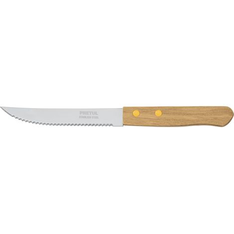 Cuchillo de sierra con mango de madera - 13 cm