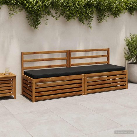 vidaXL Cojín para banco de 1 pieza VUGHT 100% Poliéster Negro (1/5)