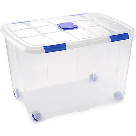 PLASTICFORTE caja plastico n16 130 litros 11346 , Caja plástico n16 130 litros 11346Fabricado en plástico de alta resistenciaPerfecta para guardar su cosasIncluye cierr