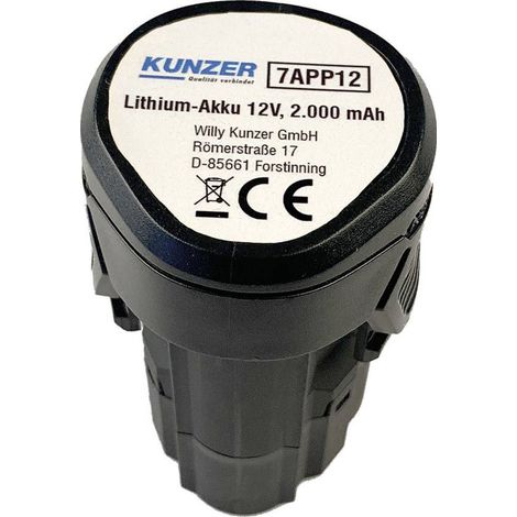 Batteria ricaricabile Kunzer 7APP12 12 V 2000 mAh nera