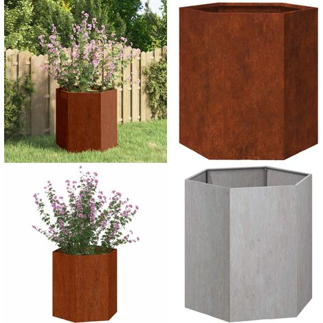 Jardinière Rouillé 40x40x45 cm Acier corten - Jardin - Balcon - Patio - Jardinière - Acier Corten - Home & Living (1/5)