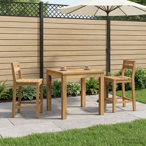 vidaXL Mesa de centro Blanco 49 x 48,5 x 36 cm Madera de Acacia Sólida (1/5)