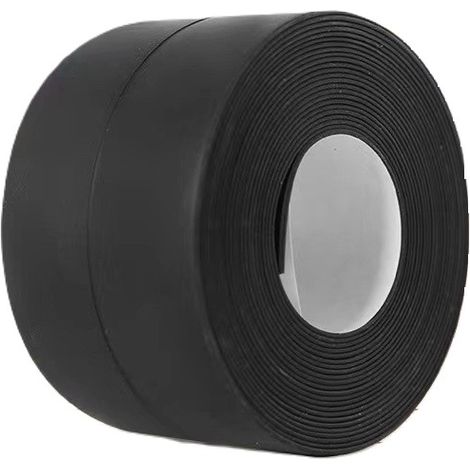 Selbstklebende Dichtungsstreifen für Badezimmer, 3 Rollen, für WC, Badewanne, Dusche, Ecken, Küche, schwarz – 3,2 m x 3,8 cm