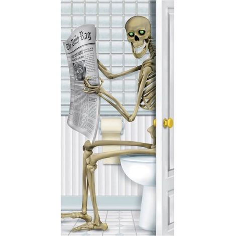 2 Housse de porte,Squelette,38.5x200 cm,Polyéthylène,Halloween,Intérieur Extérieur (1/4)