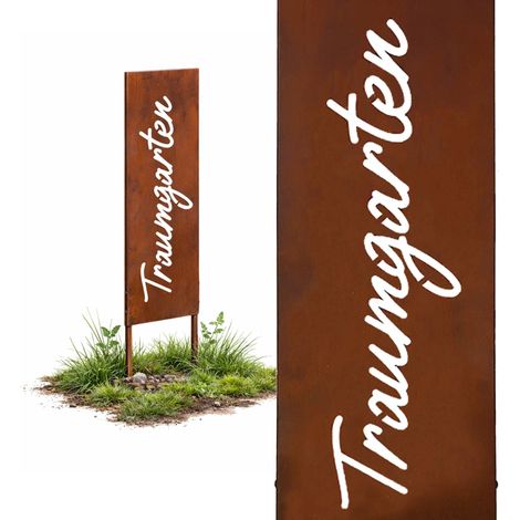 Gartenstecker mit Rostpatina - Dekorative Gartendekoration