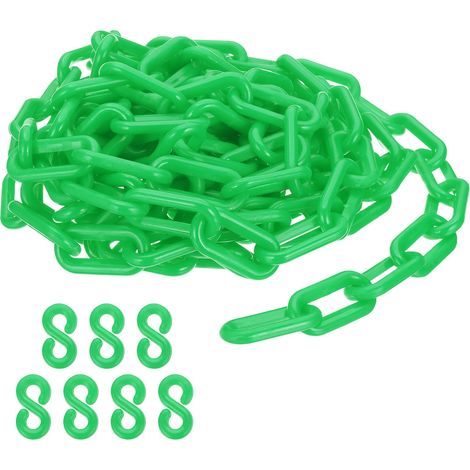 5M Chaîne en Plastique pour Contrôle des Sécurité 8mm Vert (1/5)