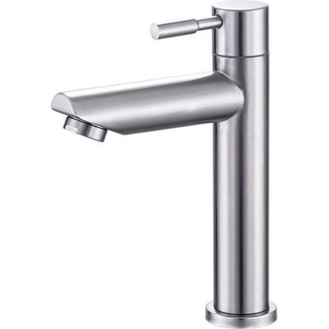 Kaltwasser-Waschtischarmatur – Gehäuse aus verchromtem Kupfer – Integrierte Keramikkartusche – Herausnehmbarer Luftsprudlerfilter – Für Badezimmerwaschbecken – 1 Stück (1/5)