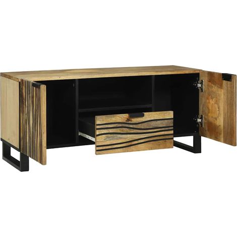 Meuble TV,Banc TV,Armoire TV Marron 105 x 33 x 46 cm bois de manguier massif CFW197080 (1/5)
