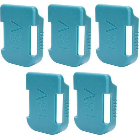 Lot de 5 porte-piles lithium 18 V à double usage avec couvercle anti-poussière et emplacement pour batterie Bosch Green (1/5)