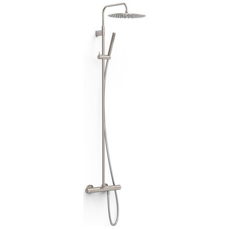 Ensemble de robinet thermostatique mural à 3 voies pour baignoire et douche Acier - TRES 19031212AC