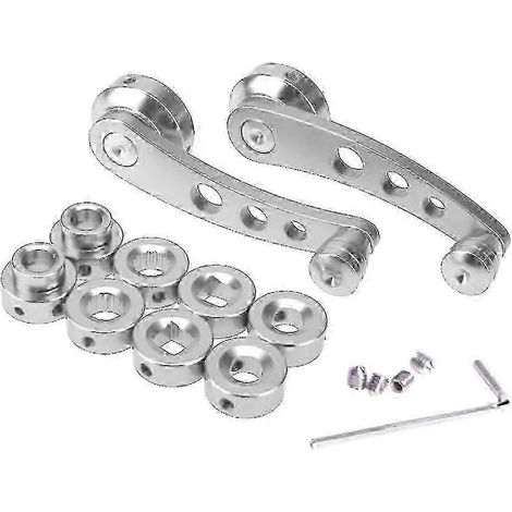 Poignée de porte/fenêtre pour pick-up, lot de 2, outil universel en aluminium argenté (1/5)