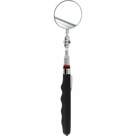 Miroir télescopique ultra plat - Extensible jusqu'à 70 cm - Double articulation à rotule - Poignée antidérapante (1/3)