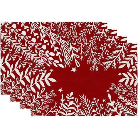 Platzset mit Muster – 30 x 45 cm – Geeignet für Küche, Feiertage und Partydekoration – 8-teiliges Set (1/5)