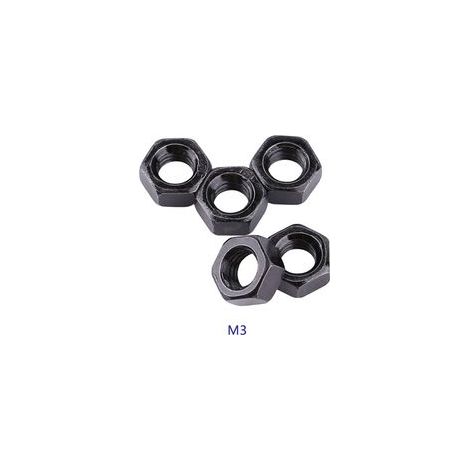 Écrous hexagonaux métriques filetés en acier au carbone galvanisé (M3) (1/5)