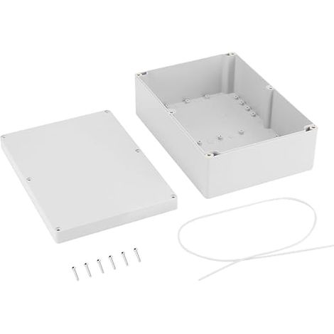 Boîte de jonction étanche IP65 - 15 tailles au choix - Boîte de jonction en ABS pour projets de bricolage, boîte de distribution électrique, montage en saillie, 260 x 185 x 95 mm (1/5)