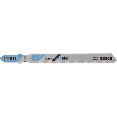 Bosch  3x  Hoja  de  sierra  de  calar  T  118  G  Basic  for  Metal  -  2608631674