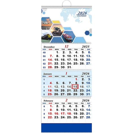 Kalender für 2026, 3-Monats-Terminplaner, Wandkalender (1/4)