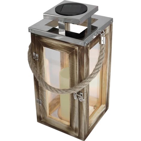 Lanterne solaire - LUMISKY - OAKY - Effet bougie - LED blanc chaud