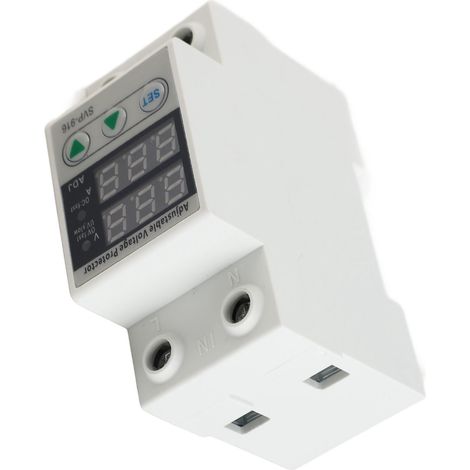 Disjoncteur de protection monophasé réglable surtension sous-tension surintensité 230V AC intelligent 63A (1/5)