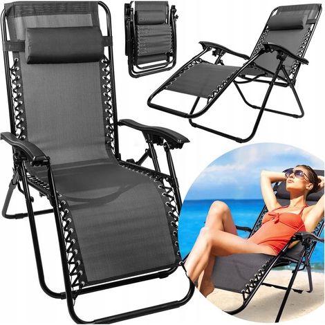 Sillón, tumbona de jardín, silla de playa, silla plegable, silla de gravedad cero, reposacabezas, mesa (1/5)