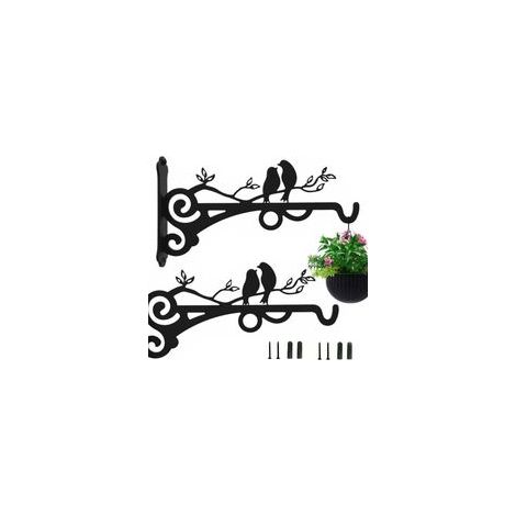 Hanging Plant Holder, 2 Pièces Supports Jardin Suspendus Cintres Pot Fleur Avec Vis 20cm Pour Lanternes, Paniers Suspendus, Cages À Oiseaux, Carillons Éoliens