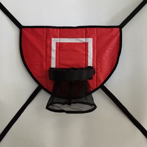 Basketballkorb für Trampolin, Zubehör für Basketballkörbe auf dem Trampolin, Basketballkorbständer für Trampolin, Trampolin aus roter Perlbaumwolle (1/4)