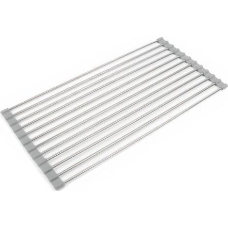escurridor para fregadero plegable y enrrollable acero inoxidable 46.5x23.5 cms quttin (1/2)