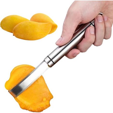 Pelador de mangos  Cortador de mangos, herramienta para quitar el corazón del mango, cortador de frutas con mangos ergonómicos para la cocina. (1/5)