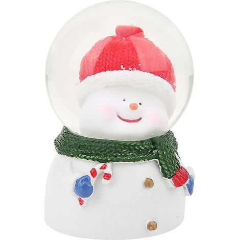 Boule de Noël LED Cristal Bonhomme de Neige Lumineux Décor de Bureau Cadeau Ornement Hiver (1/5)