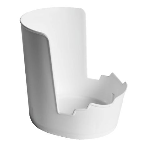 Repose-cuillère céramique blanc mat, support ustensiles cuisine plaque cuisson design (1/5)