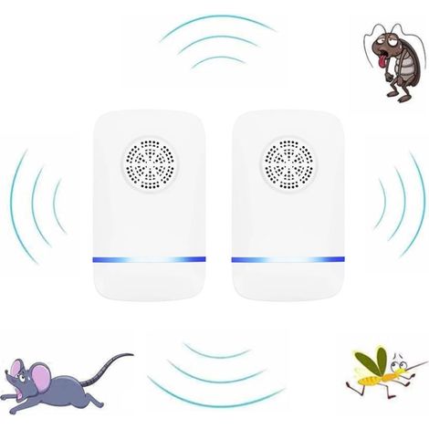 (2 pièces) Ultrason Moustique,Répulsif Ultrason Anti Moustiqueé,Répulsif Moustique Ultrason,Répulsif Ultrason Anti Insecte pour Moustiques,Souris (1/5)