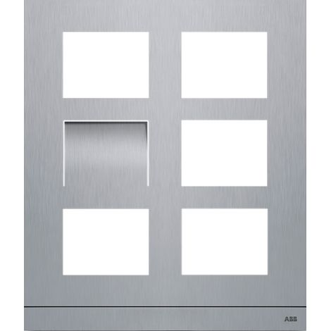 Platine 2/3 audio/vidéo acier inoxydable 2TMA130160X0007 ABB 41386CF-S