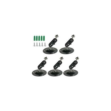 5Pcs Caméra Montage Supports Muraux Caméra Support Plafond Camera Sécurité Murale Fixation Réglable Intérieur/Extérieur pour Le Bâti de Supports de Plafond Mural (1/5)