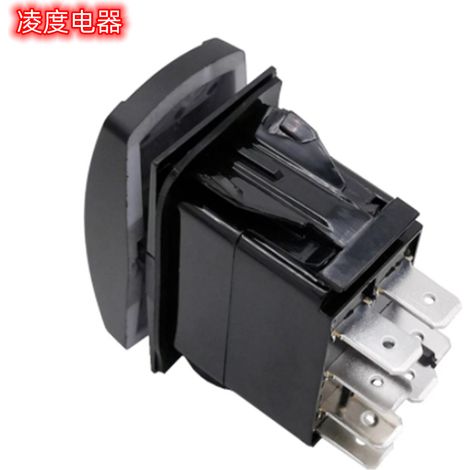 7-pin LED rocker switch, 12V-24V, suitable for all automotive and marine applications. (1/4)