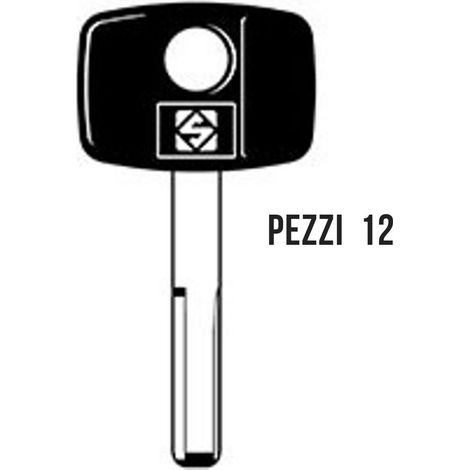 Pezzi 12 chiave silca per auto testa gommata hu43p confezione