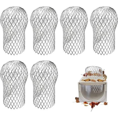 Crapaudine de Gouttière en Aluminium,Filtre Gouttiere,Filtre de Gouttière,Filtre Anti Feuille,Crapaudines Pour Gouttière,Protections De Gouttière pour Maison,Avant-toit,Fossé,Égou,15×9CM 6PC (1/5)