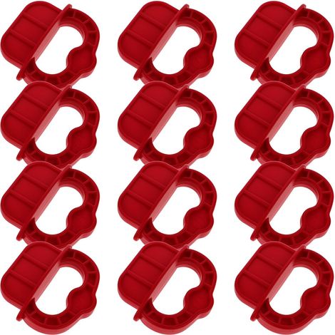 Lot de 12 entretoises rouges en plastique de 6 35 mm 1 4 (1/5)