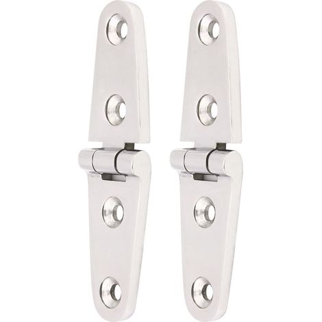 Charnières de trappe de bateau en acier inoxydable, 2 pièces, charnière de sangle Marine polie miroir (1/5)