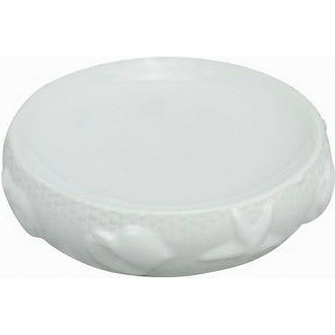 TRADE SHOP - Piatto Piattino Porta Sapone Arredo Per Bagno Bianca Decorata Stile Marino 79283 - (1/3)