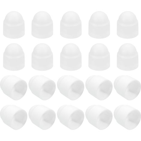 20 Pièces Capuchon de Protection pour Écrou M6x10x14mm Blanc (1/5)