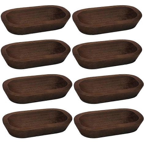 Set aus 8 handgeschnitzten Teigschalen aus Holz zur Herstellung von Kerzen und Brot. (1/5)